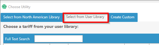 Select from user library