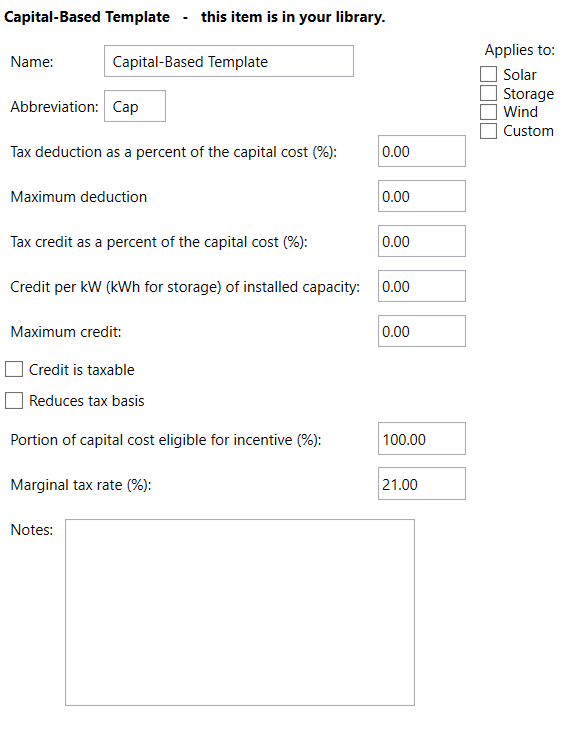 capital based incentive